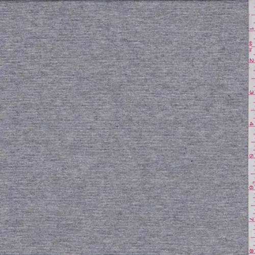 1 7/8 YD PC-Heather Grey Micro Stripe Rayon Jersey Knit Fabric