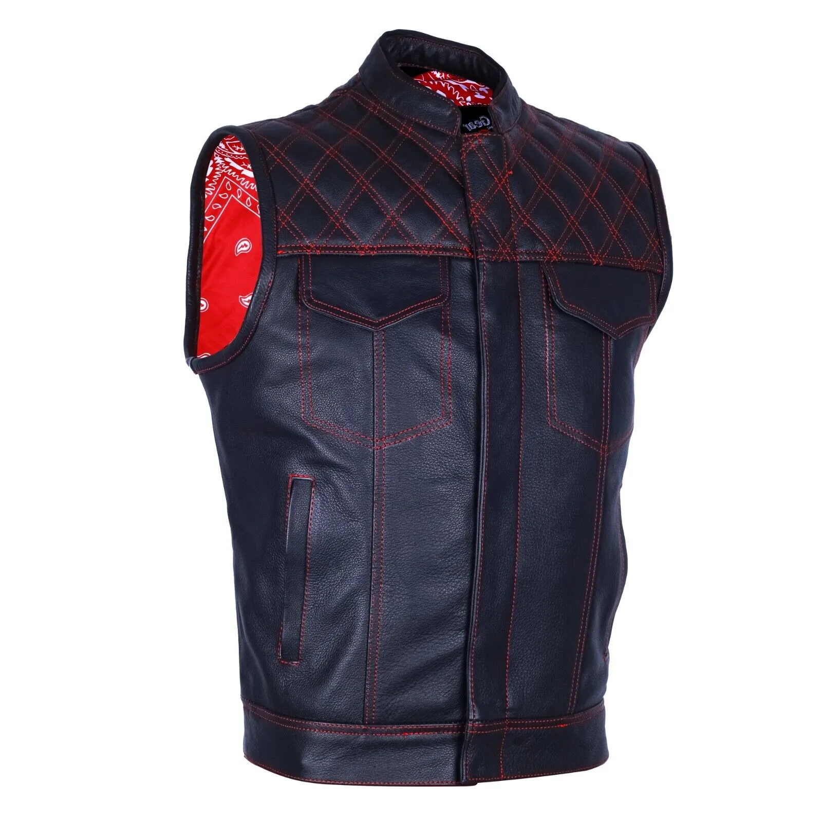 BGA Motorcycle Club Touring Diamond Quilted Leather Vests/Jacket