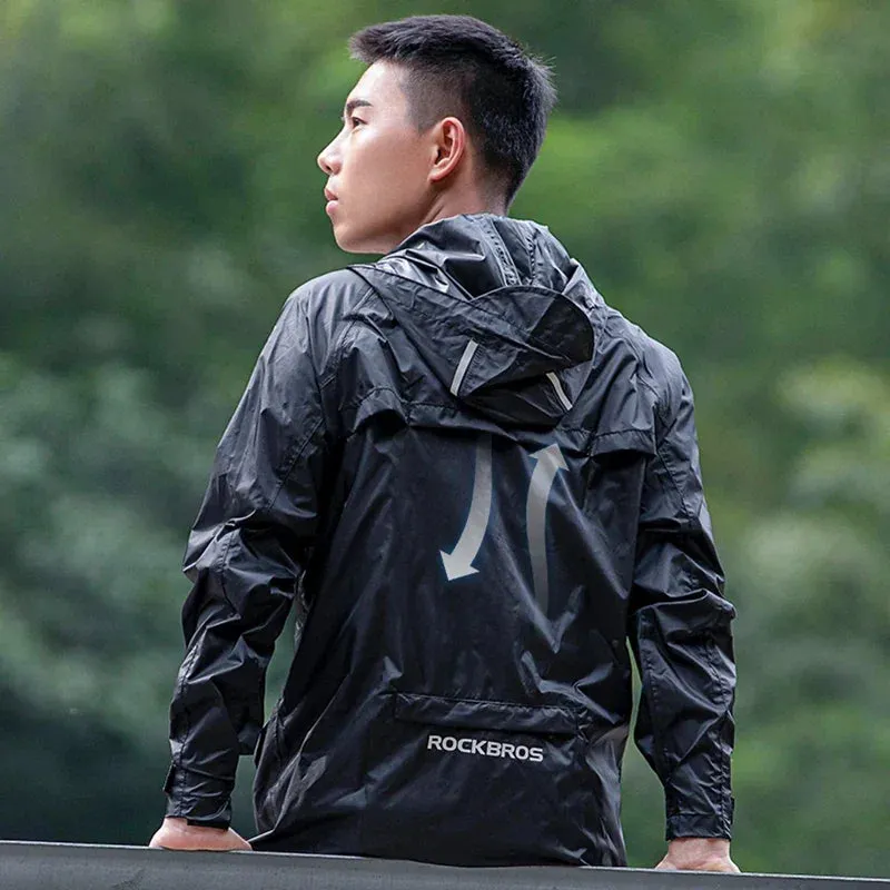 Breathable Reflective Hooded Raincoat