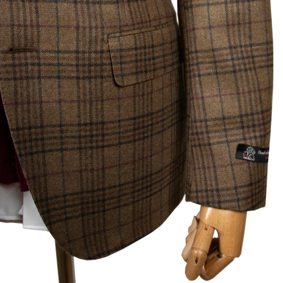 Brown Glenesk Check Wool & Cashmere Jacket