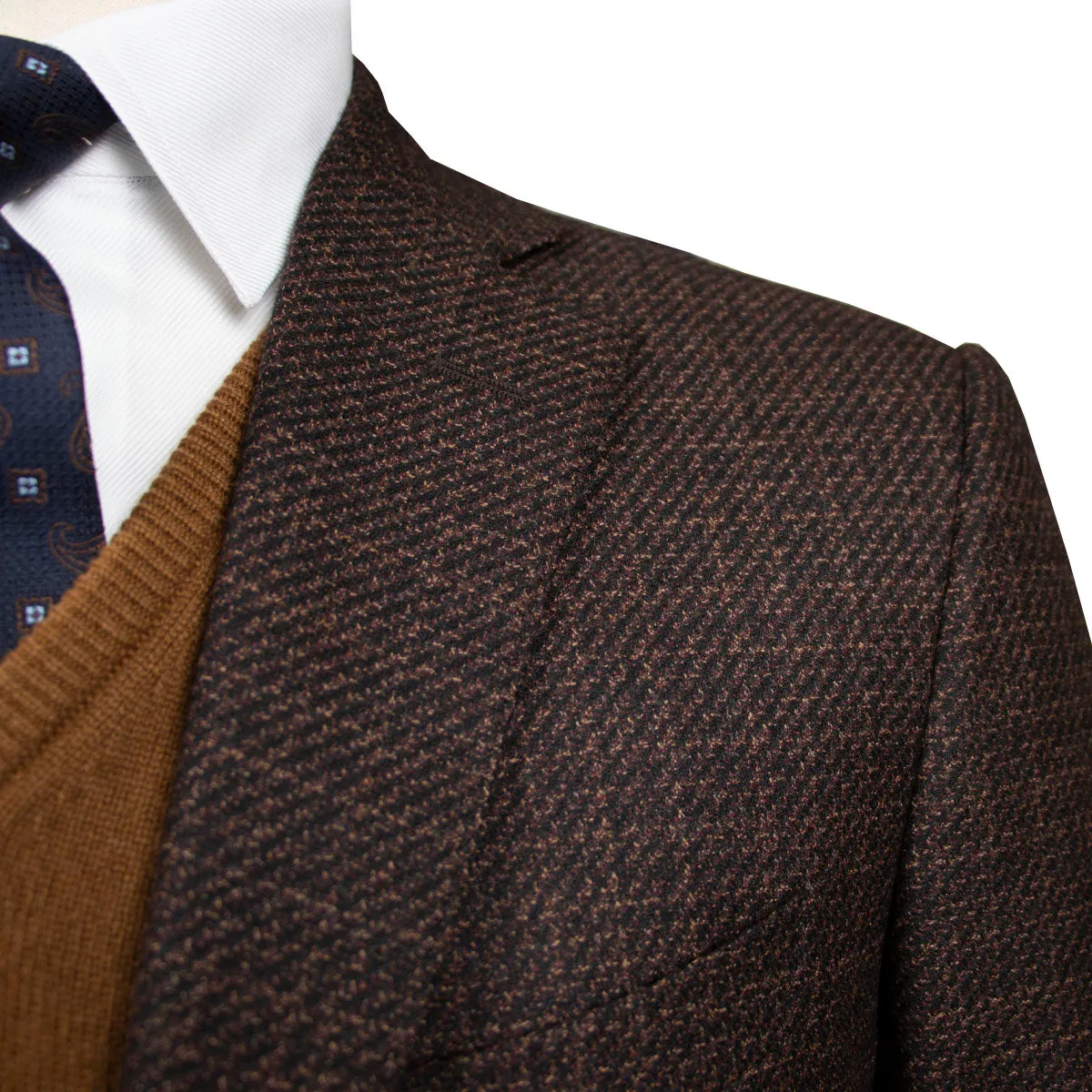 Brown Mélange Super 110’s Wool Jacket