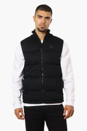 Canada Weather Gear Solid Sweater Knit Puffer Vest - Black