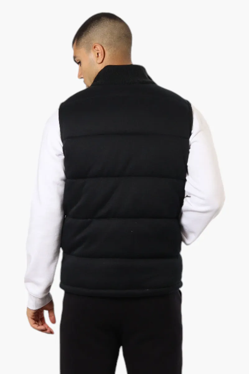 Canada Weather Gear Solid Sweater Knit Puffer Vest - Black