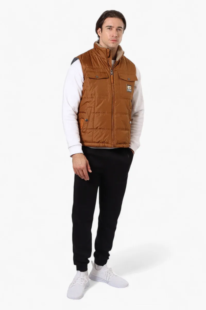 Canada Work Gear Sherpa Collar Bubble Vest - Brown