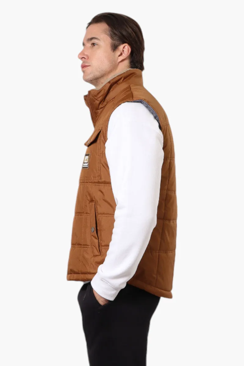 Canada Work Gear Sherpa Collar Bubble Vest - Brown