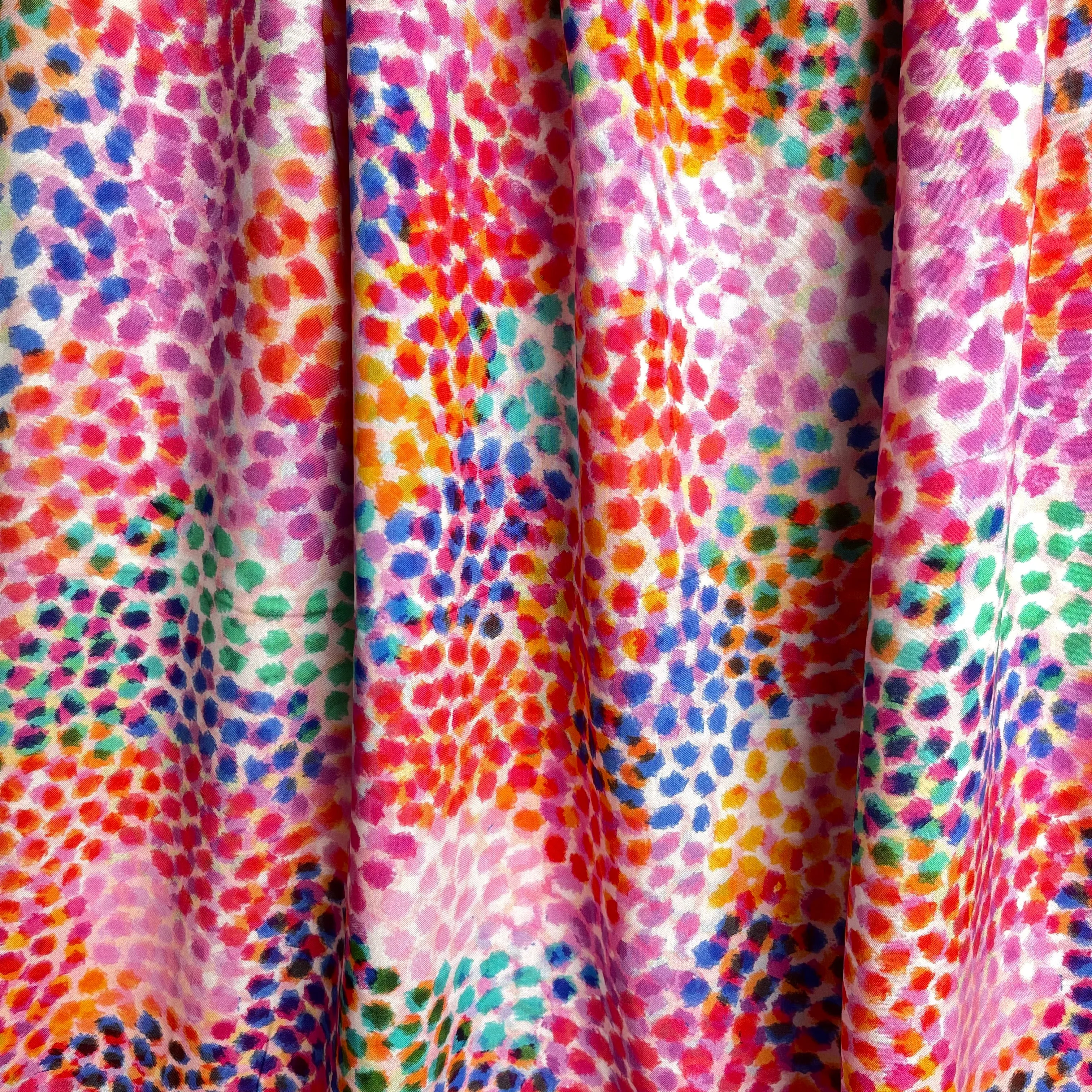 Chroma Rose Cheetah Rayon Fabric