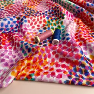 Chroma Rose Cheetah Rayon Fabric