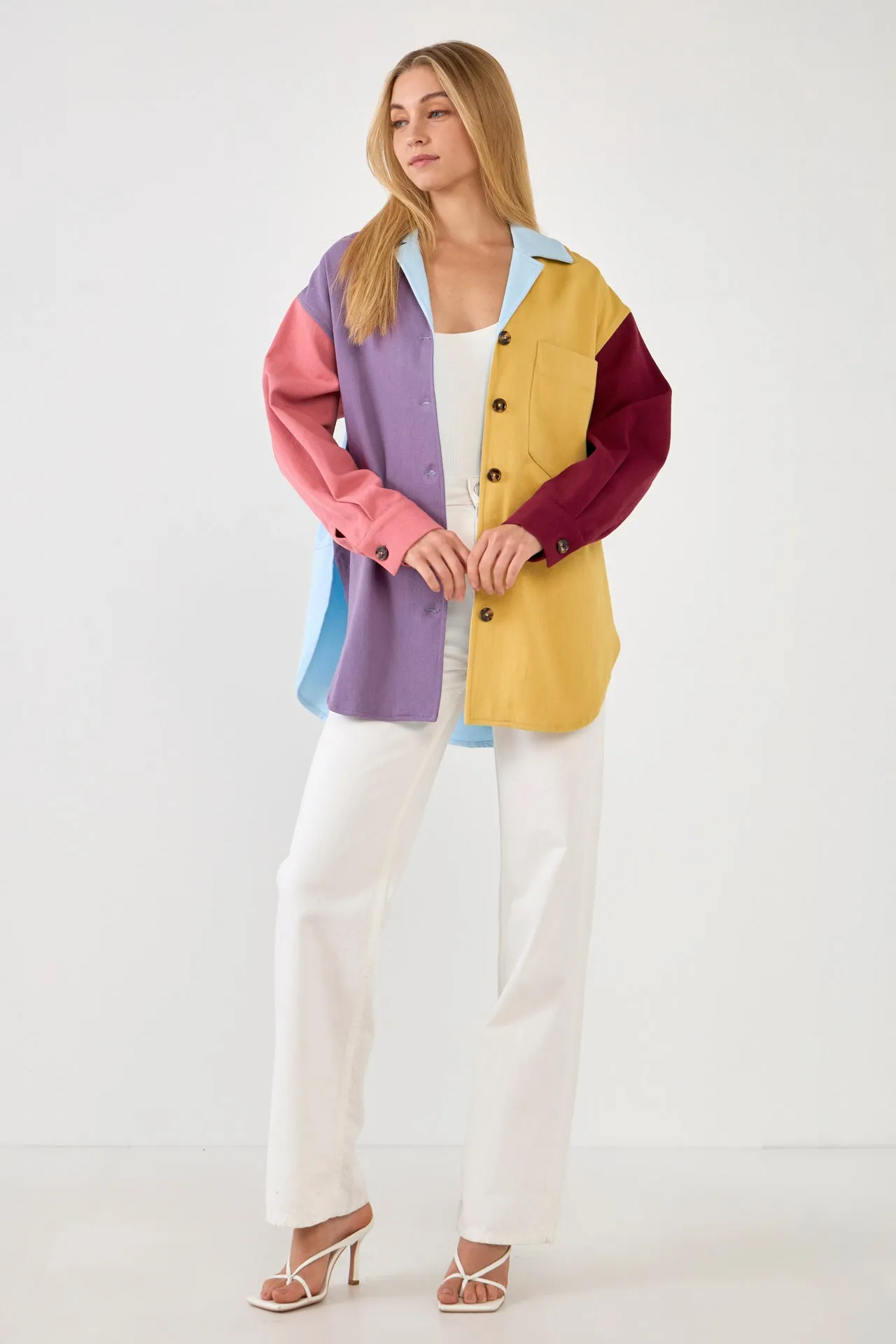 English Factory - Color Block Shirts Jacket