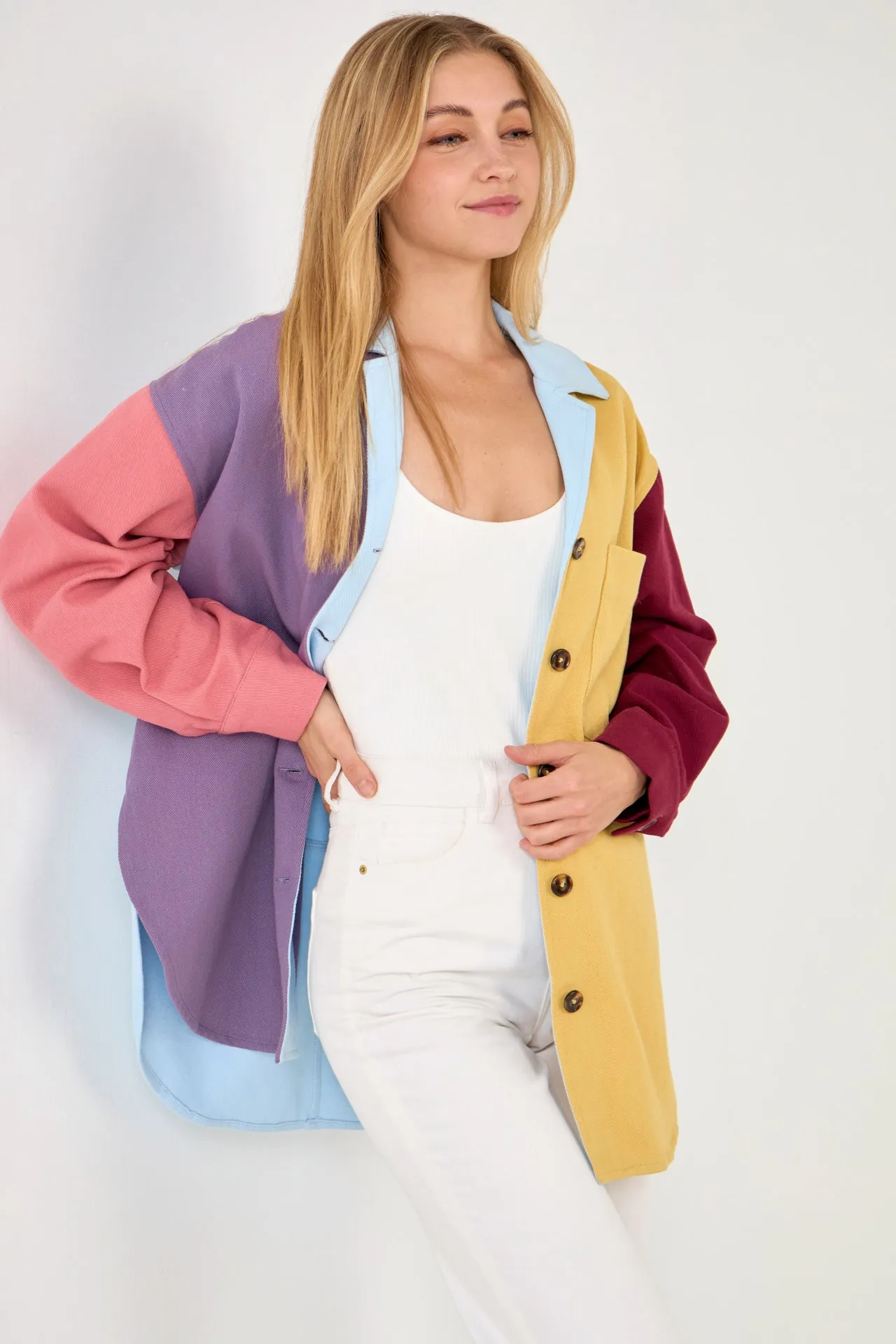 English Factory - Color Block Shirts Jacket