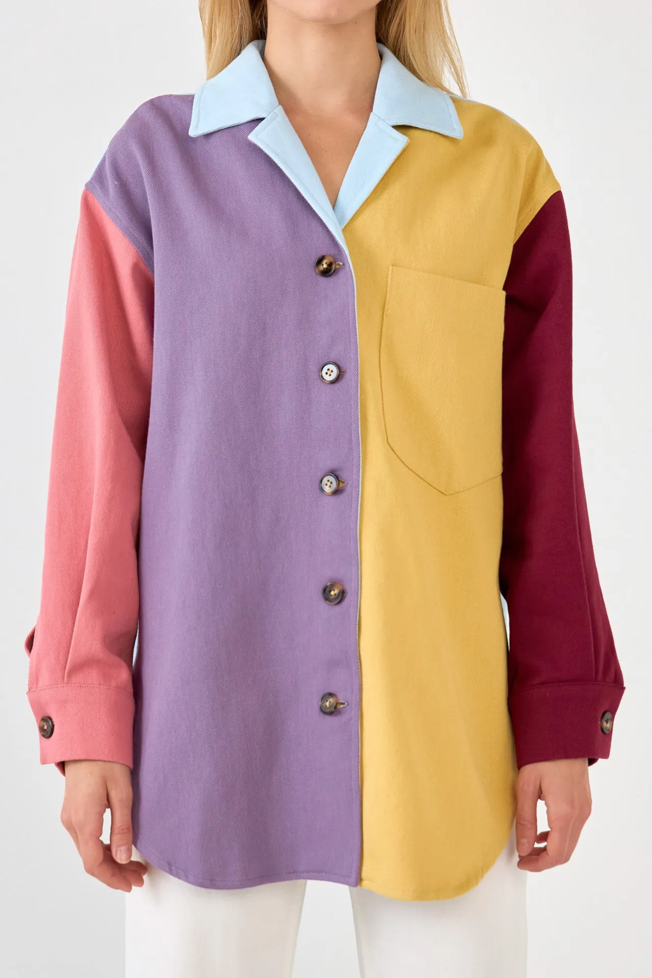 English Factory - Color Block Shirts Jacket