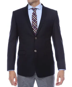 Finn Gold Button Slim Fit Navy Blazer