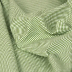 Green and White Stretchy Vichy 2422