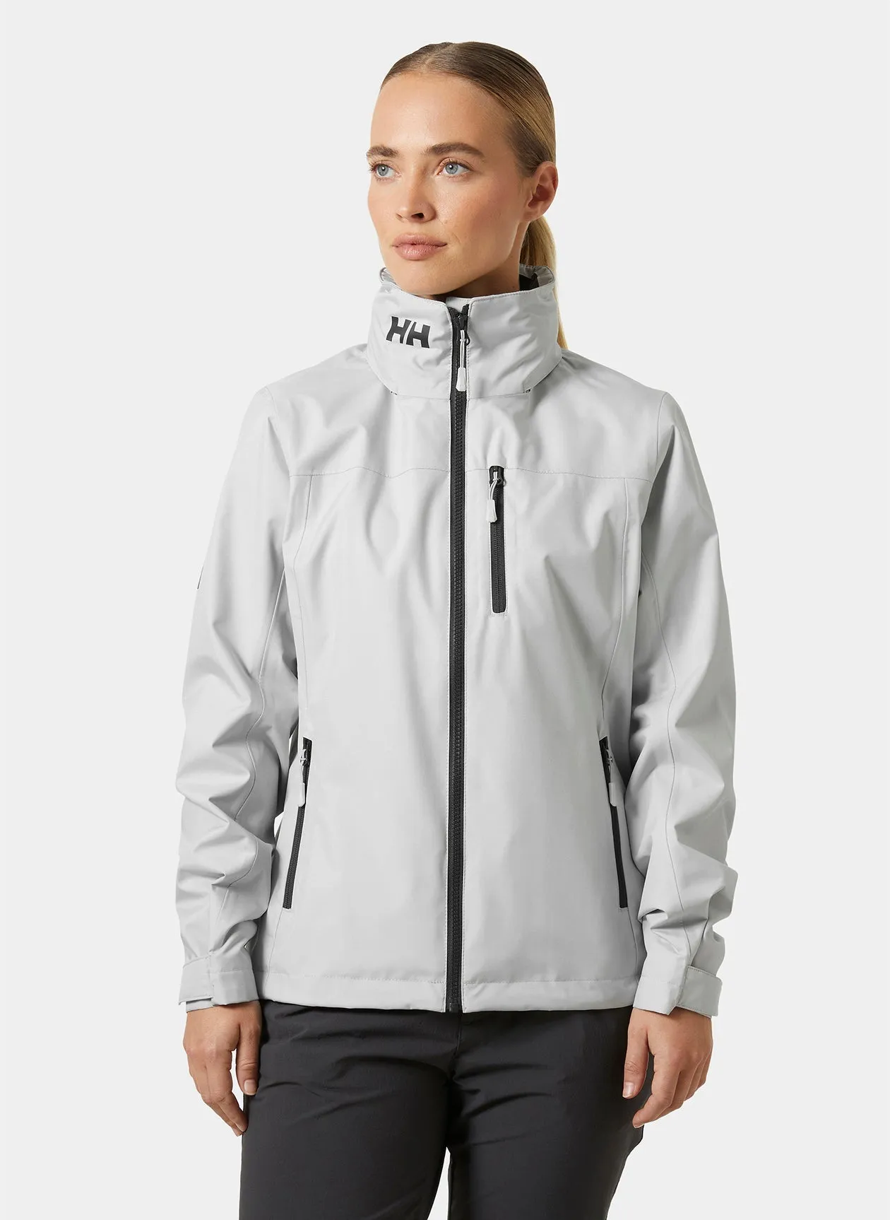 Helly Hansen Women's Hooded Custom Crew Jackets, Grey Fog