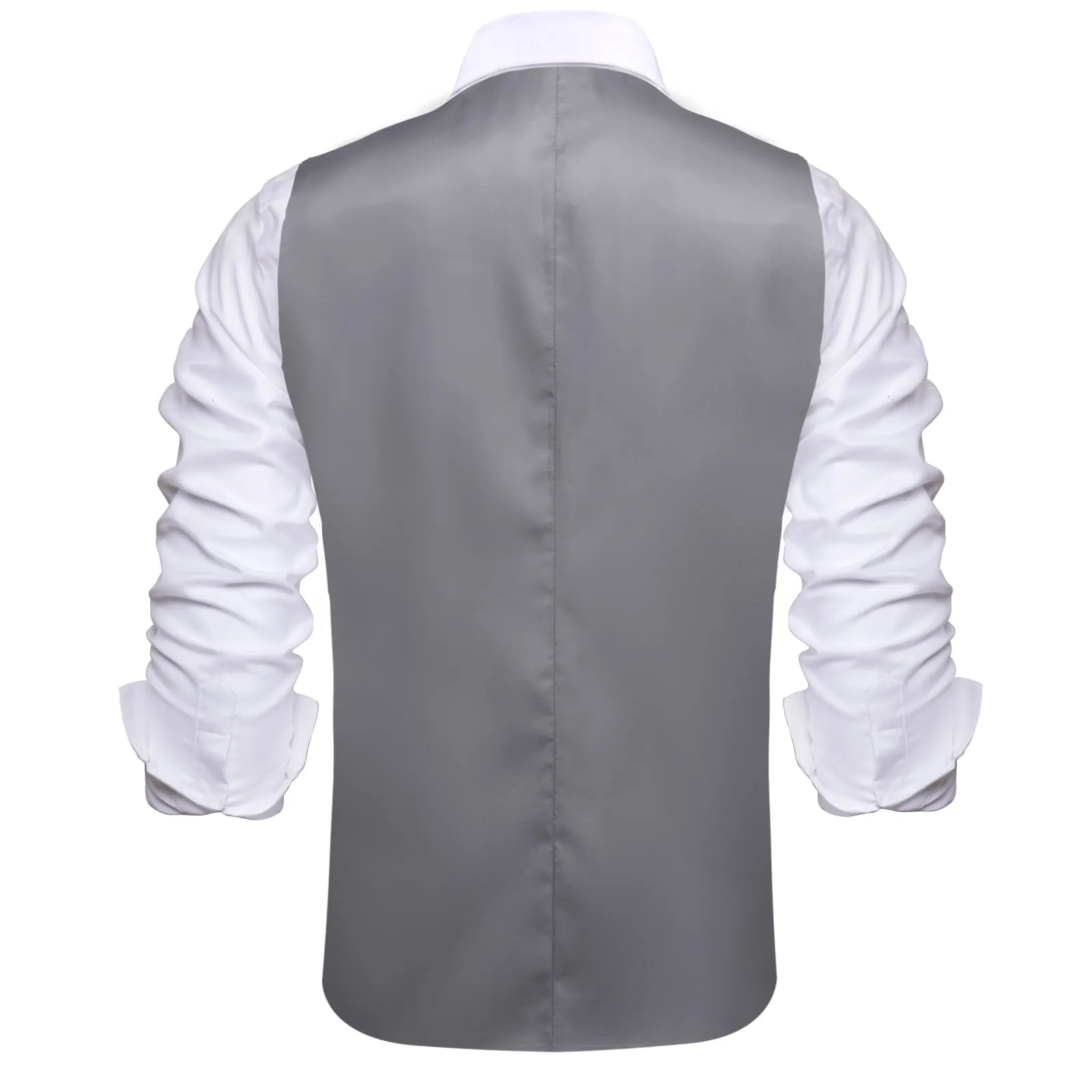 Hi-Tie Suit Vest Layered Waistcoat SlateGray Gray Vests for Wedding