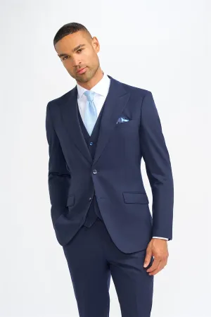 James Navy Super 130s Wool Blazer