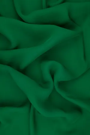 Jelly Bean Green Silk Double Georgette Fabric