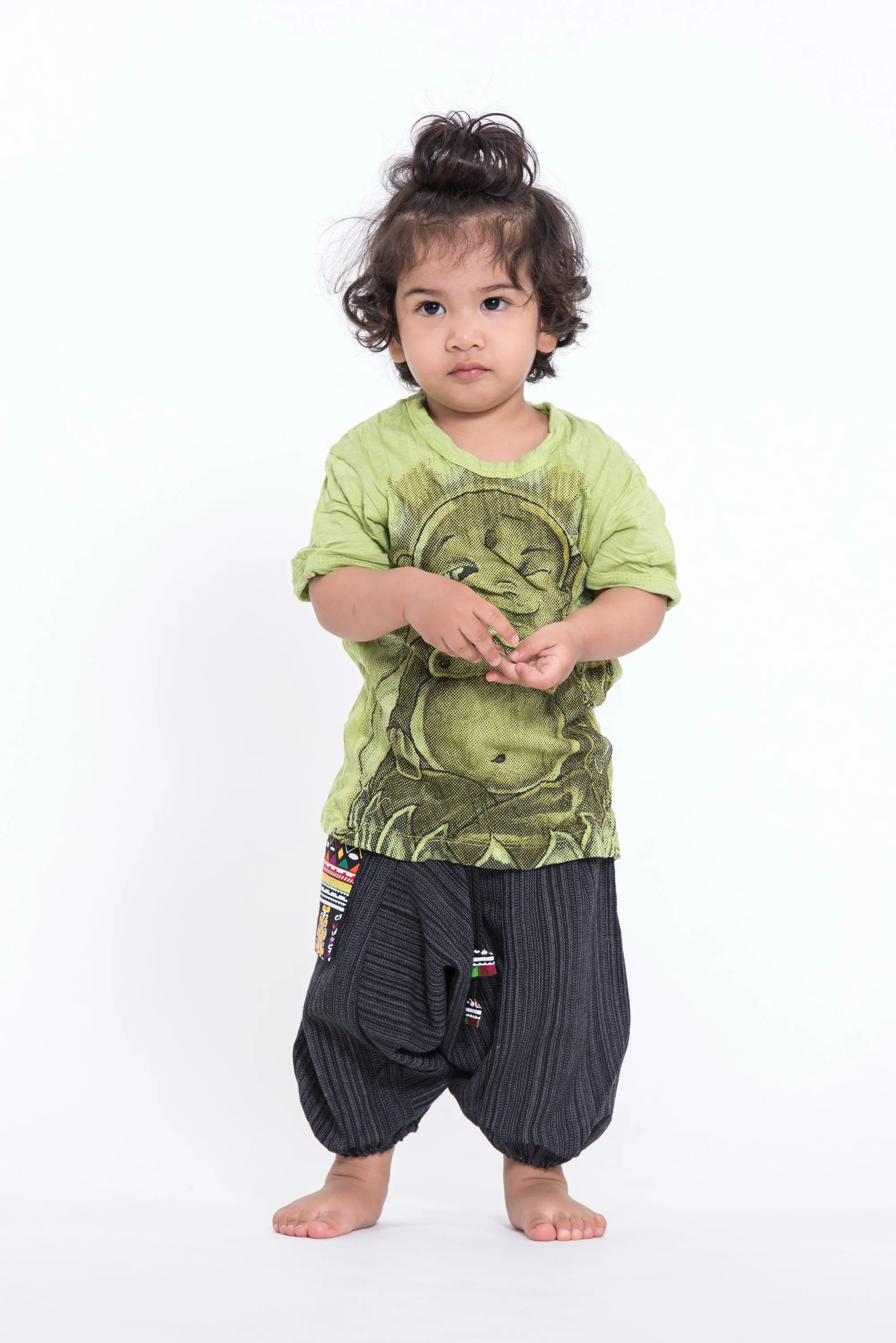 Kids Baby Buddha T-Shirt in Lime