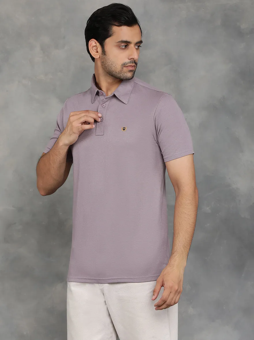 Light Wine Solid Regular Fit Polo T-Shirt | JadeBlue