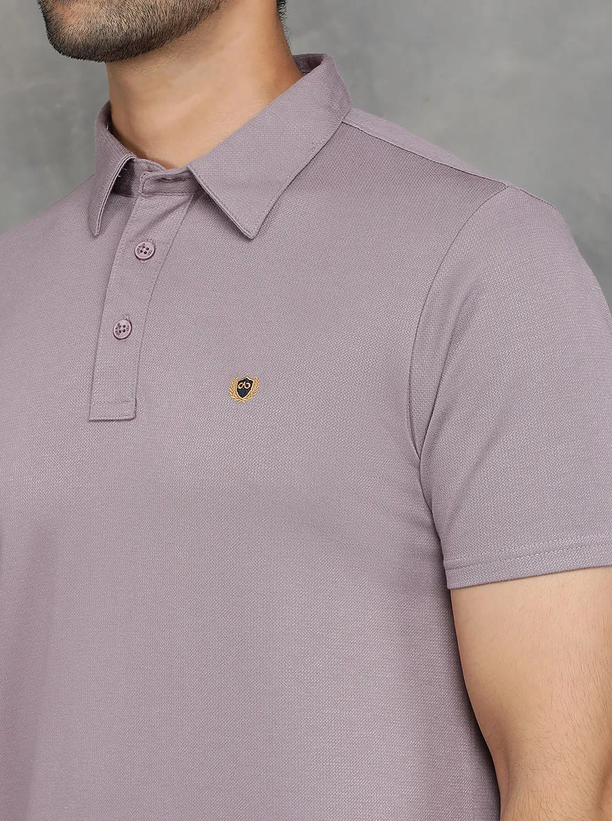 Light Wine Solid Regular Fit Polo T-Shirt | JadeBlue