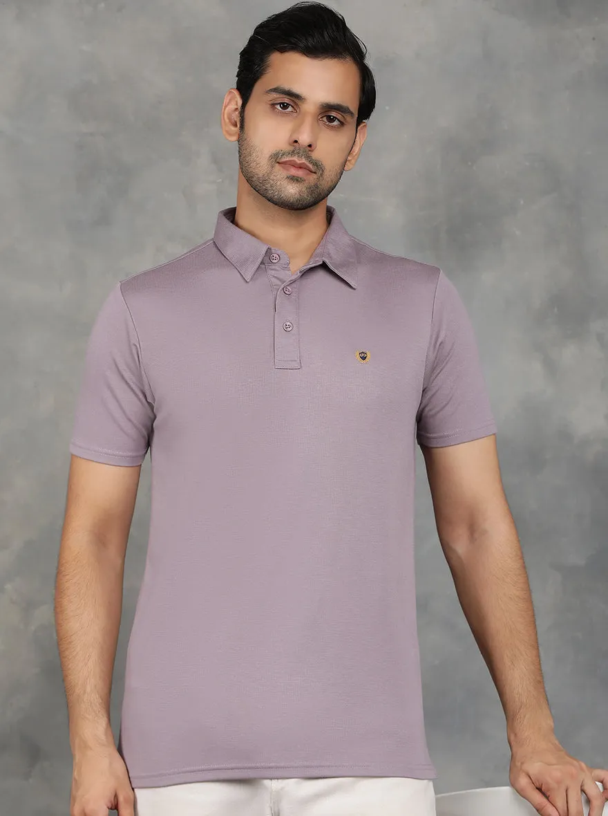 Light Wine Solid Regular Fit Polo T-Shirt | JadeBlue