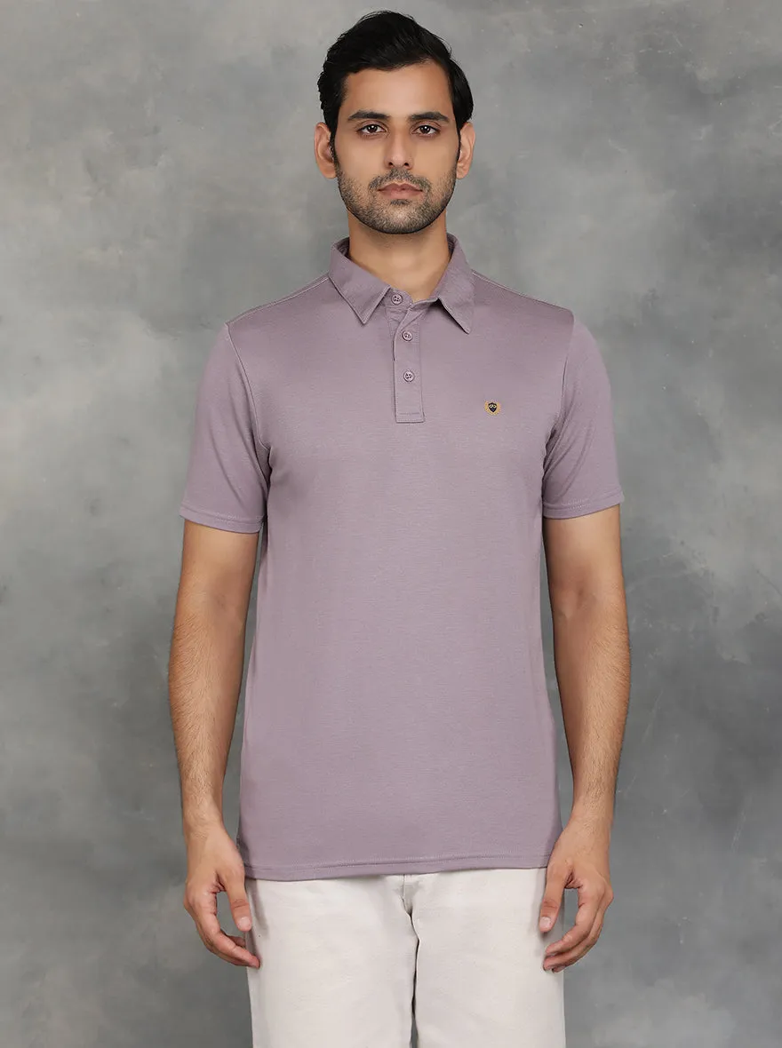 Light Wine Solid Regular Fit Polo T-Shirt | JadeBlue