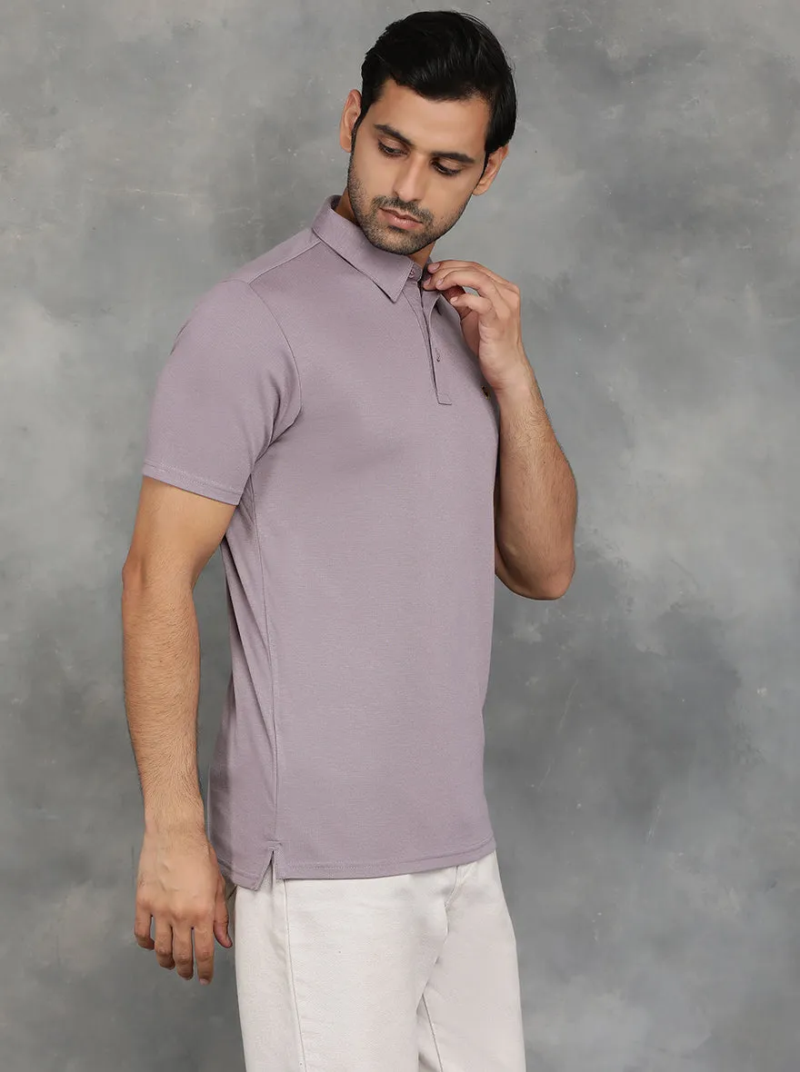 Light Wine Solid Regular Fit Polo T-Shirt | JadeBlue