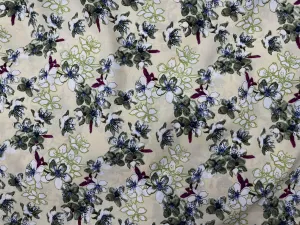 Lilium - Clearance Printed Crepe Fabric