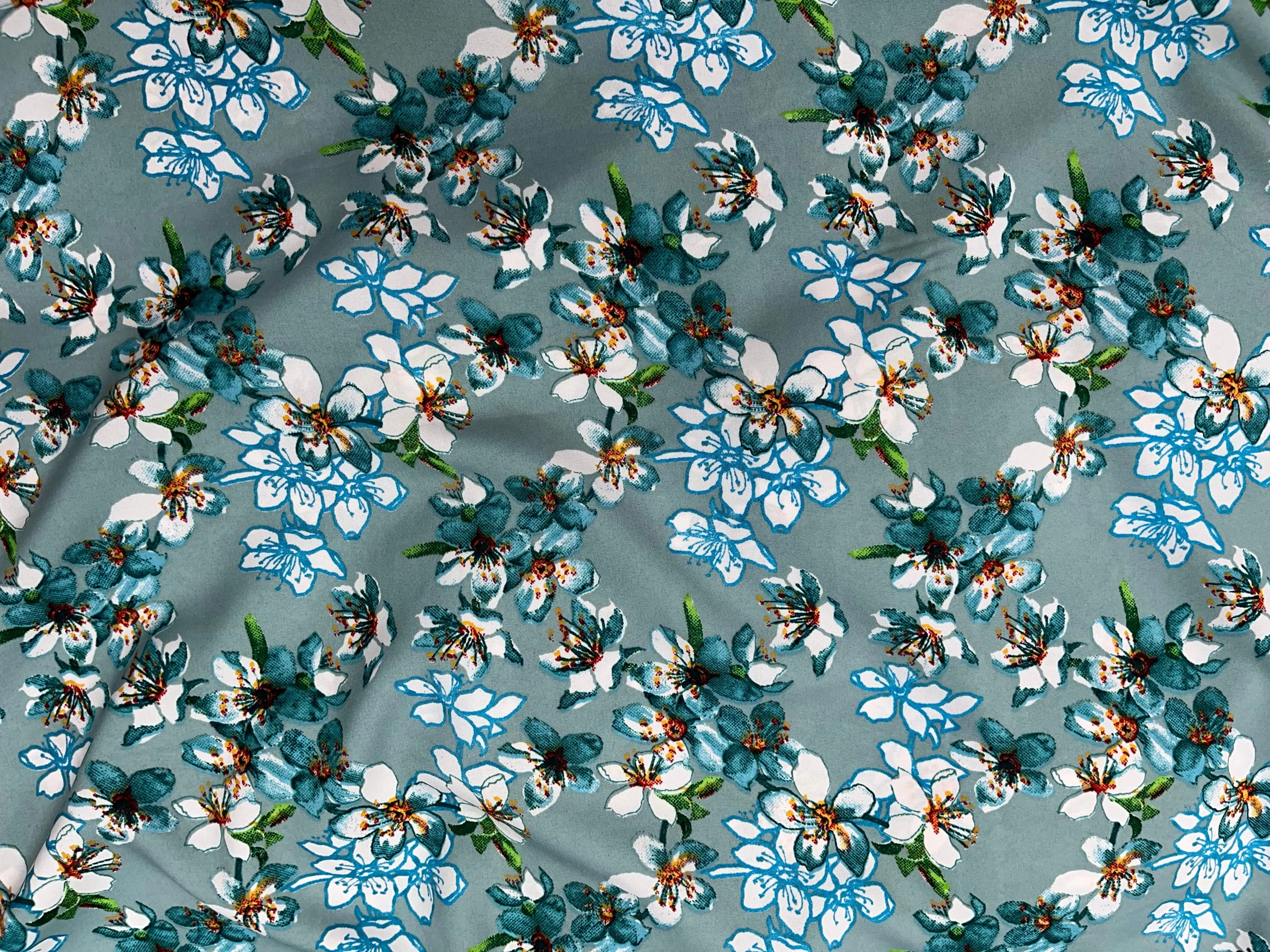 Lilium - Clearance Printed Crepe Fabric