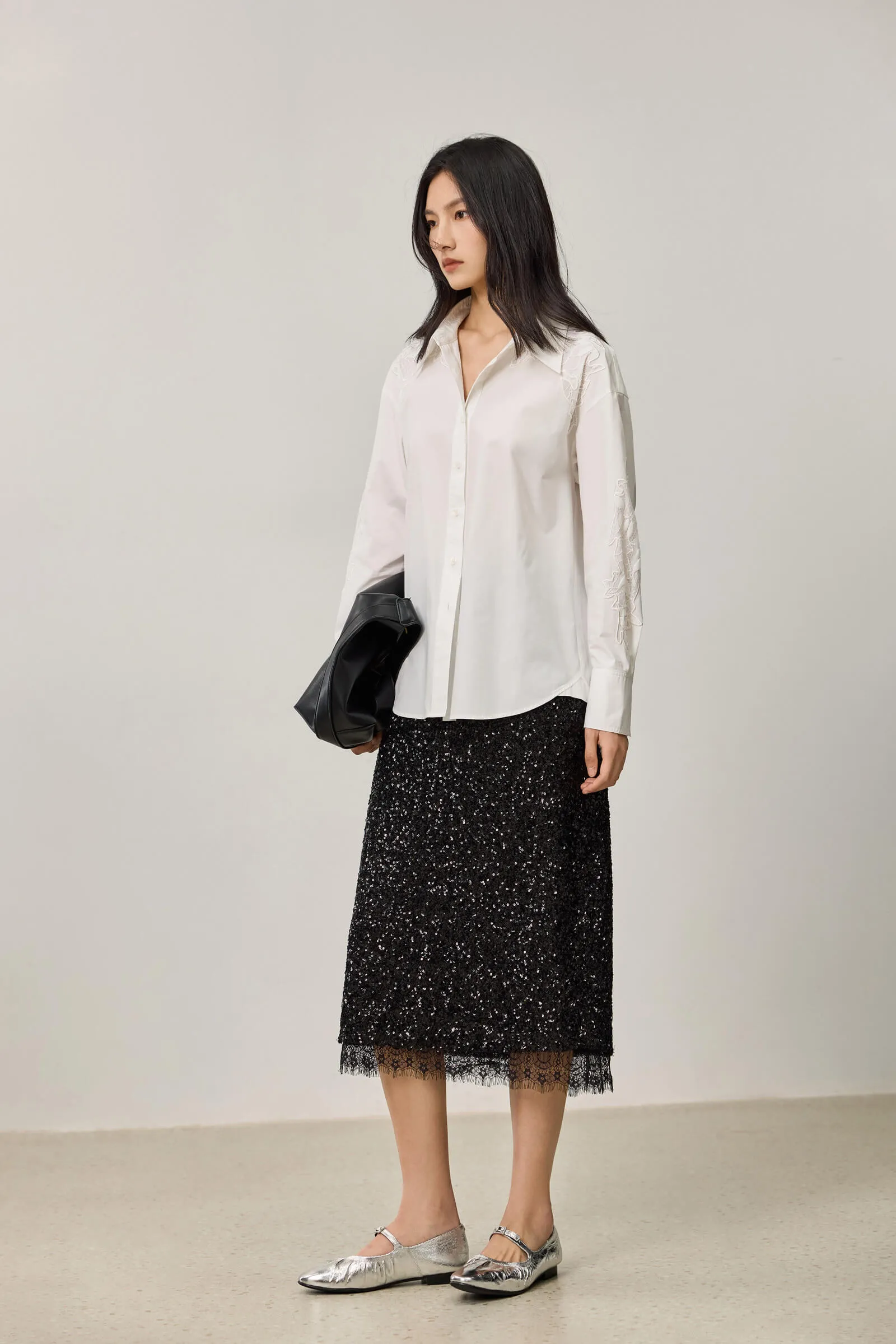 LILY Elegant Lace Office Blouse