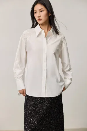 LILY Elegant Lace Office Blouse