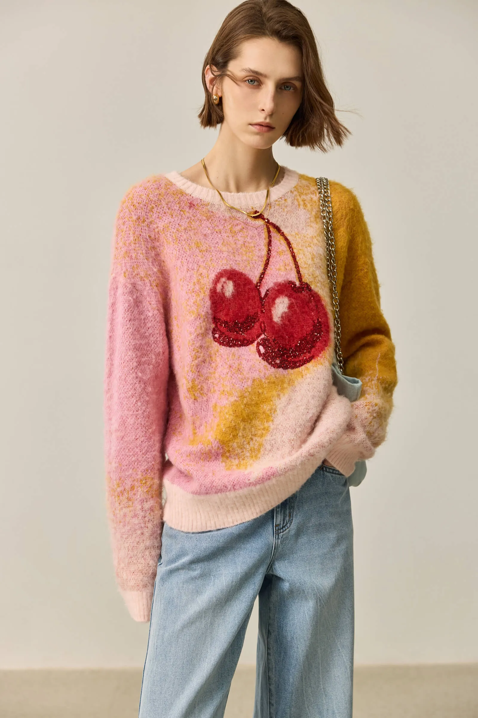 LILY Mohair-Wool Blend Cozy Sweater