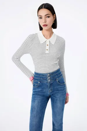 LILY Unique Contrast Color Knit Sweater