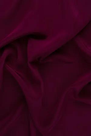 Magenta Purple Silk Crepe de Chine Fabric