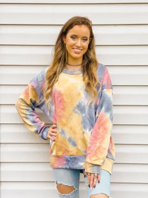 Mellow Morning Tie Dye Crewneck Pullover