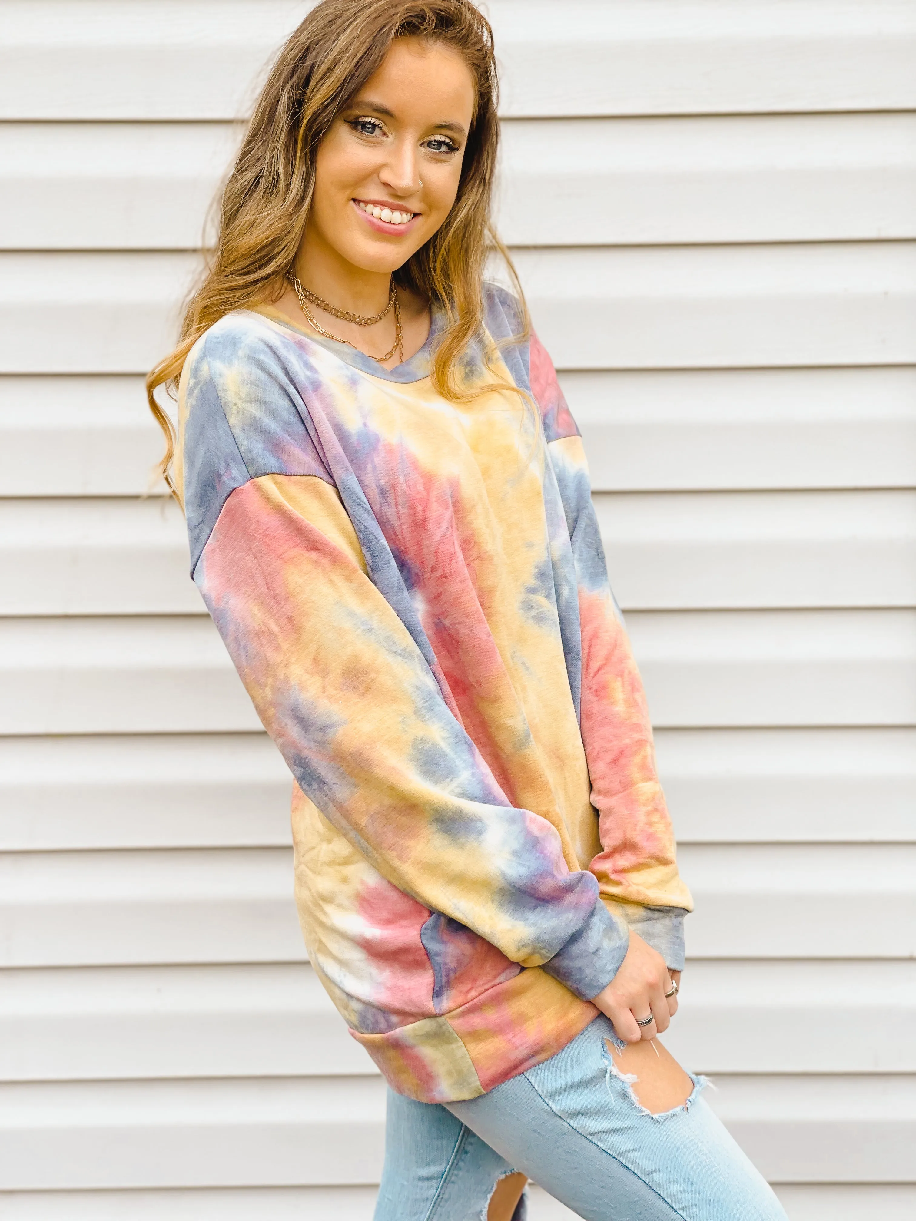 Mellow Morning Tie Dye Crewneck Pullover