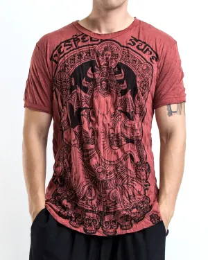 Mens Batman Ganesh T-Shirt in Brick