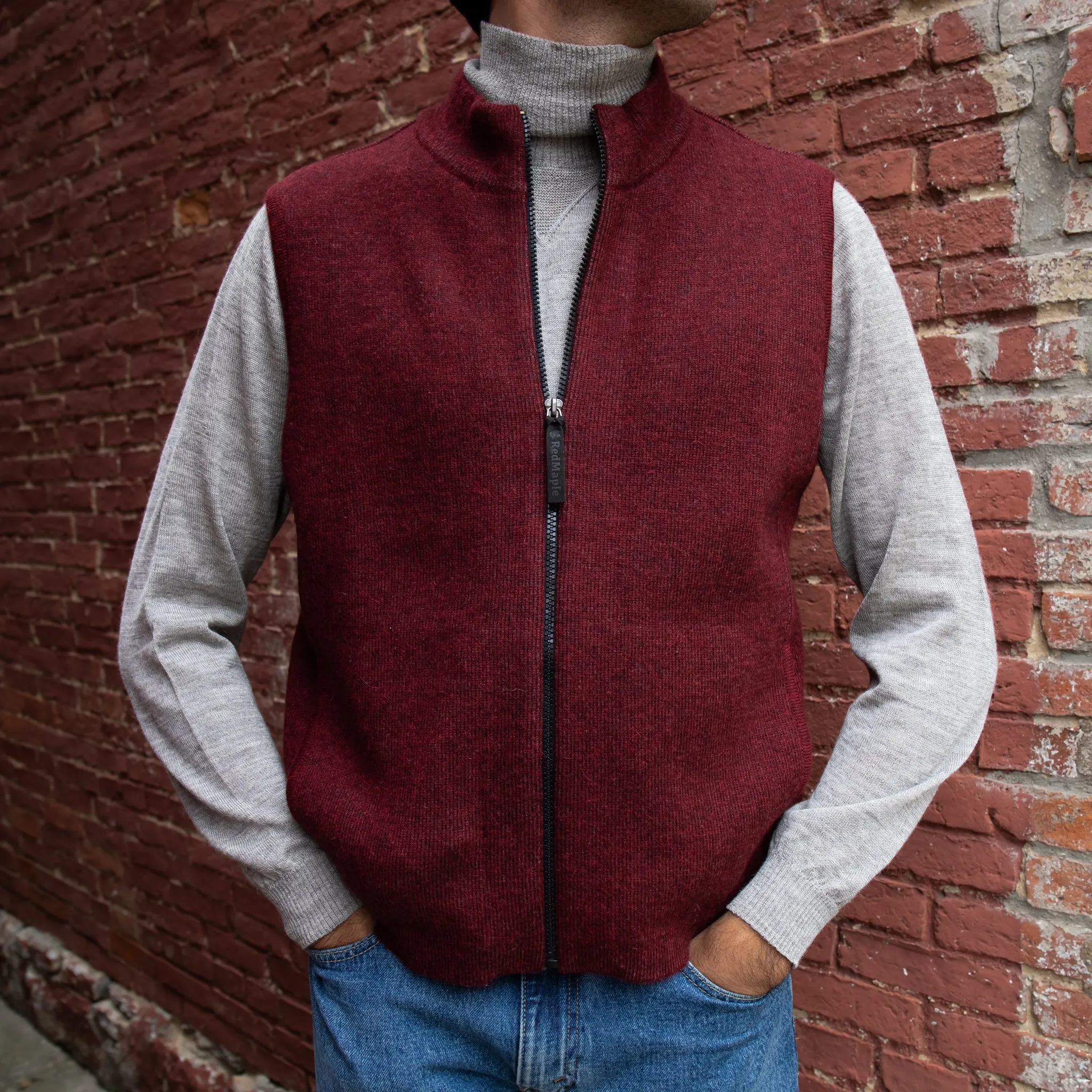 Men's Bucksport Zip Alpaca Vest