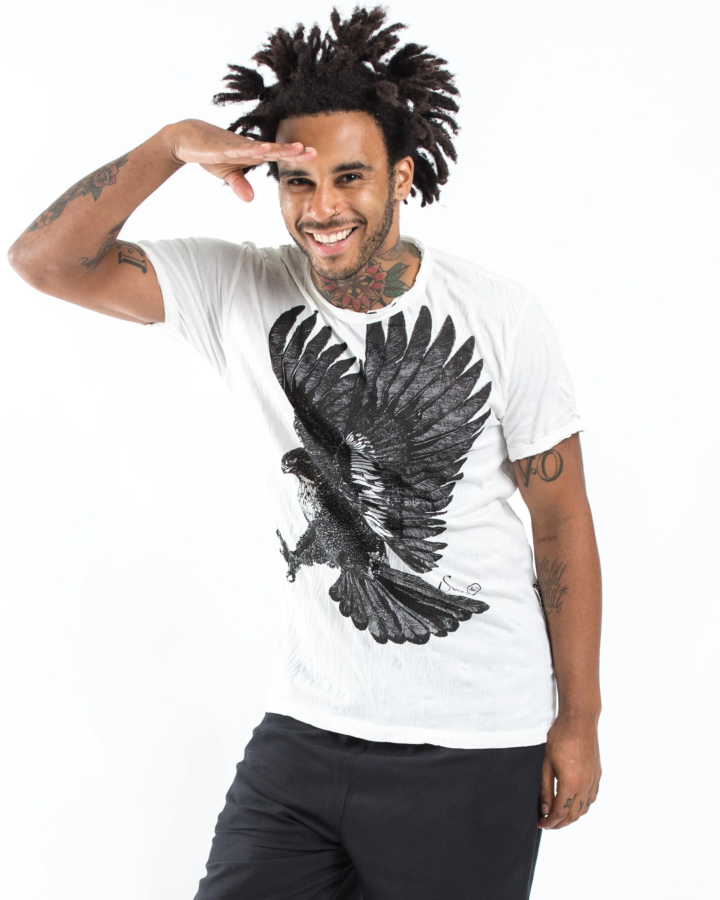 Mens Eagle T-Shirt in White