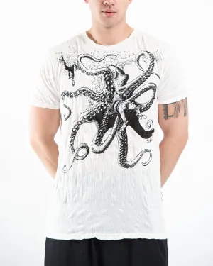 Mens Octopus T-Shirt in White