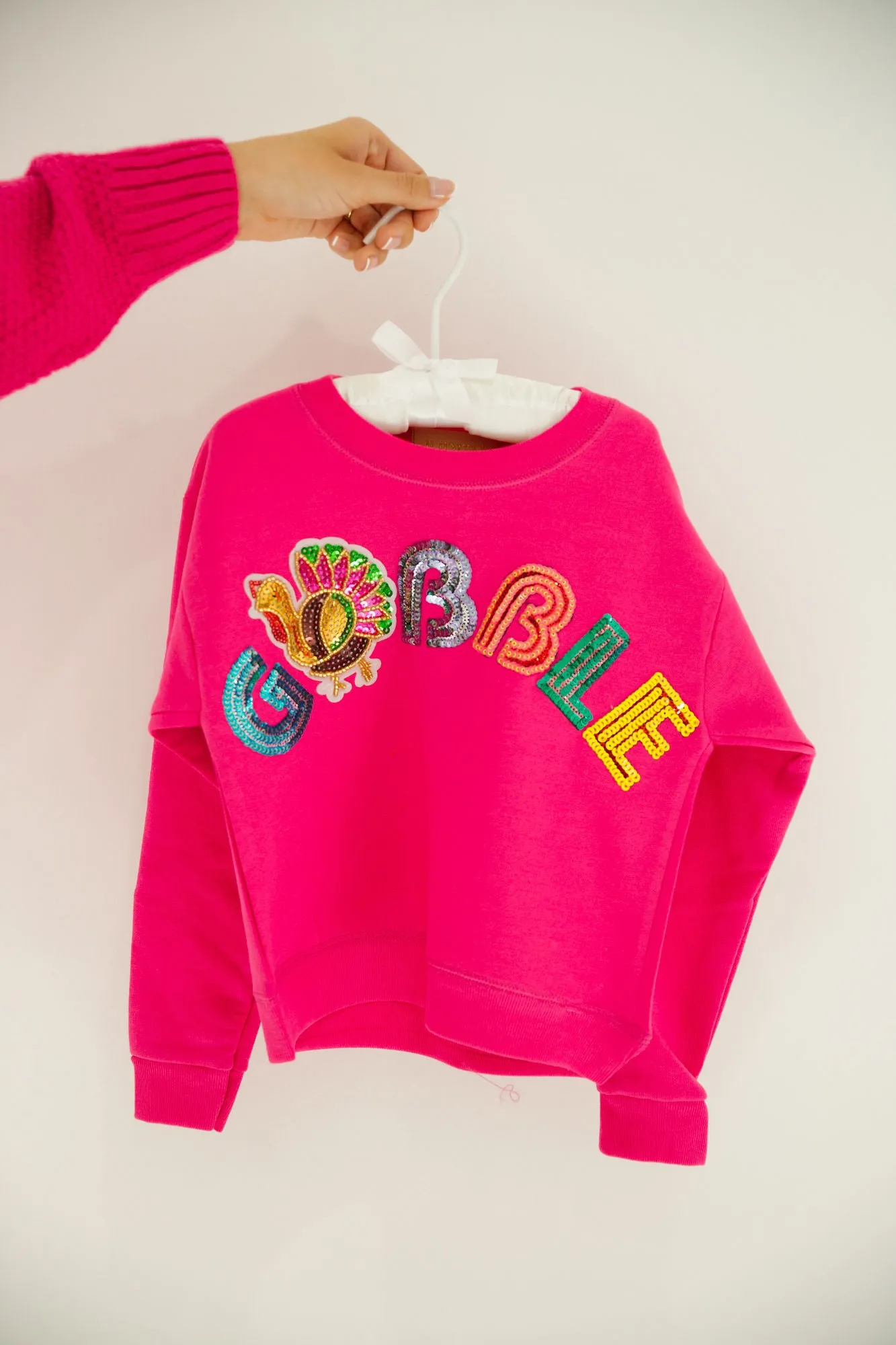 MINI KIDS SEQUIN GOBBLE PULLOVERS