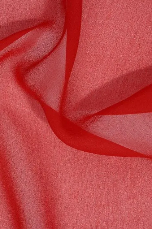 Red Silk Georgette Fabric