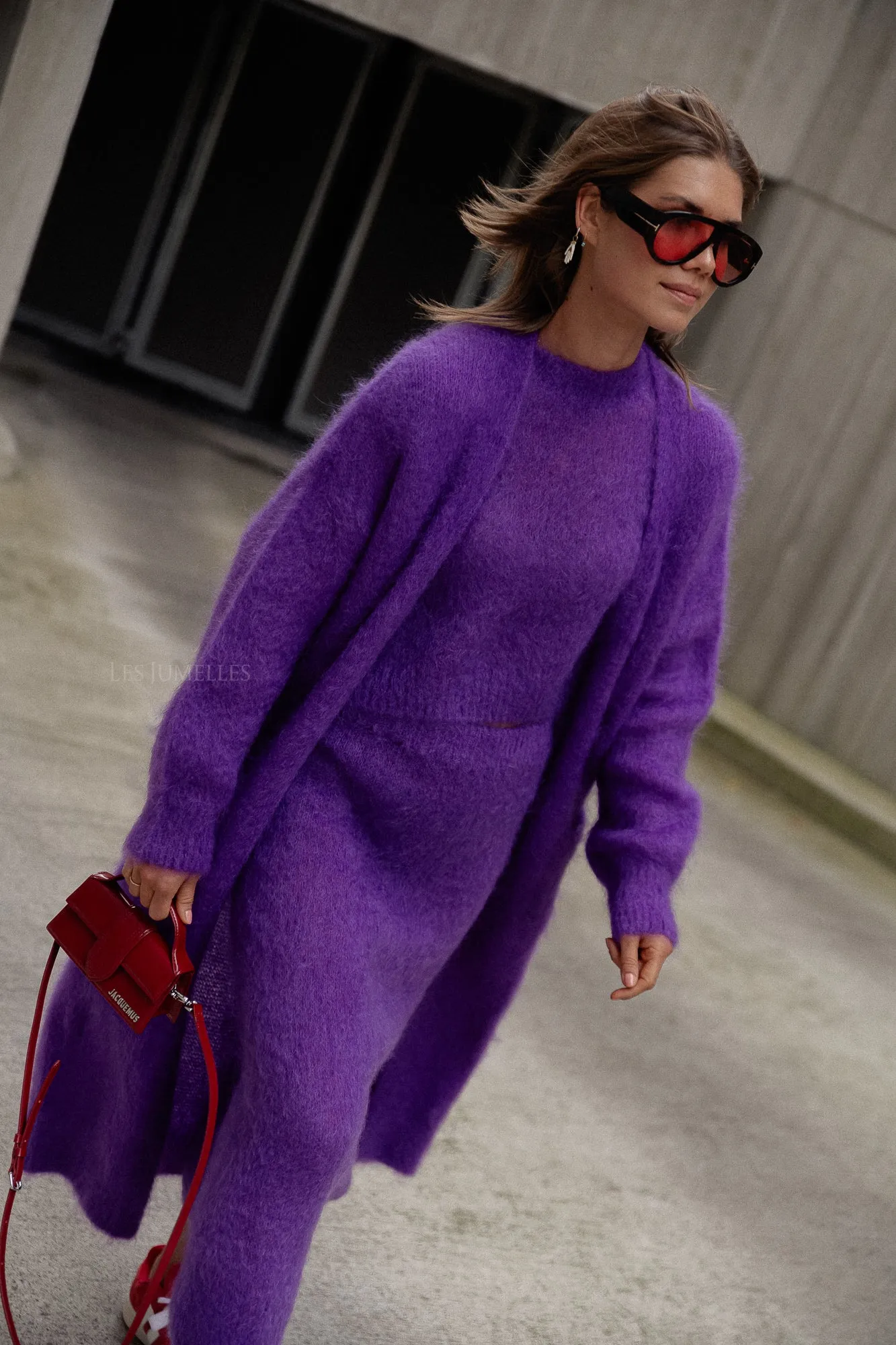 Romee knitted cardigan purple