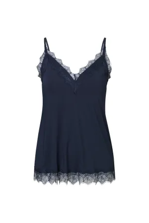 Rosemunde Billie Strap Top With Elegant Lace 4217 | 192 Dark Blue