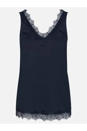 Rosemunde Billie Tank Top With Elegant Lace 4220 | 192 Dark Blue