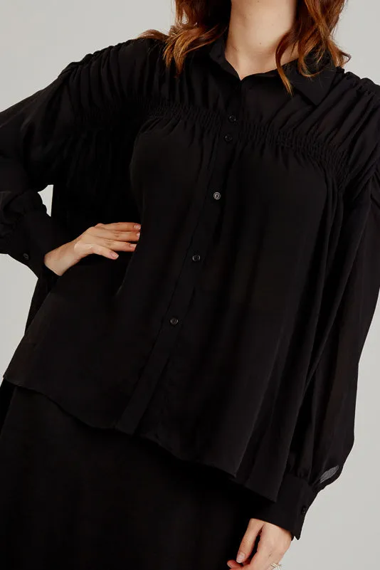 Ruched Shoulder Shirt