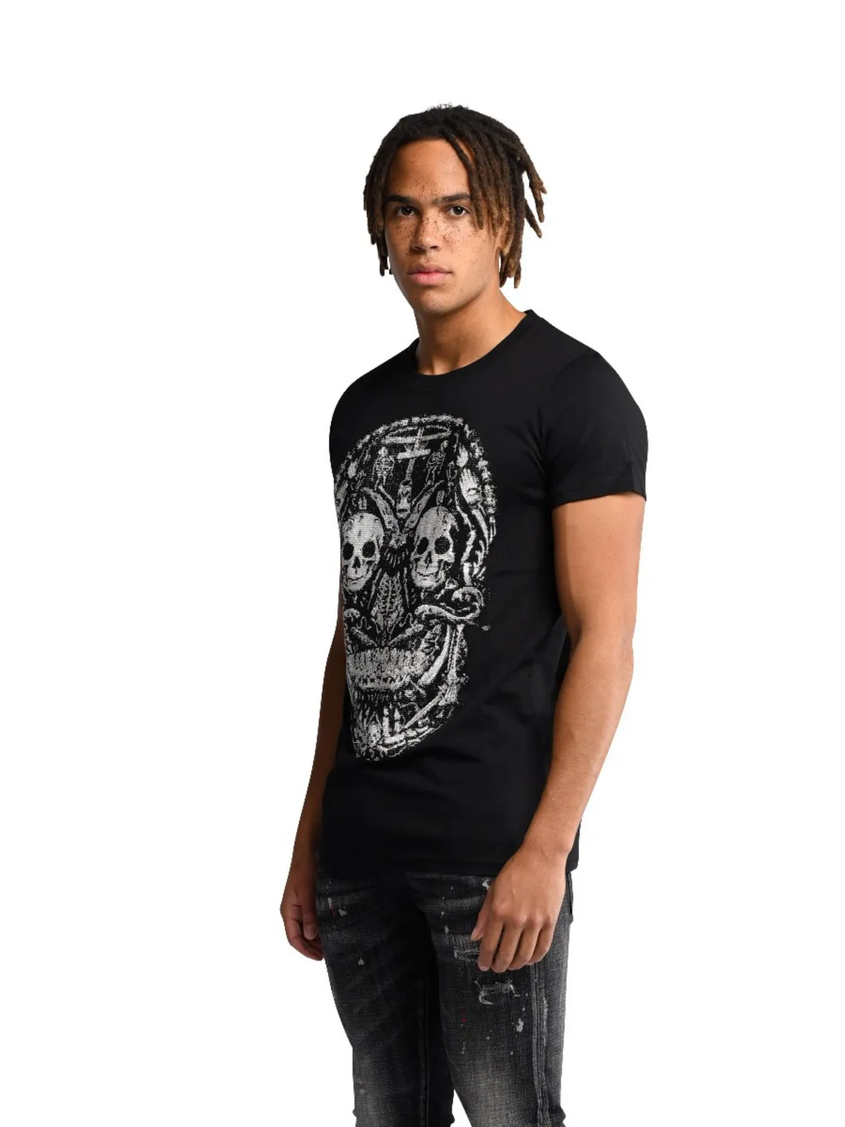 Skull Details T-Shirt | BLACK