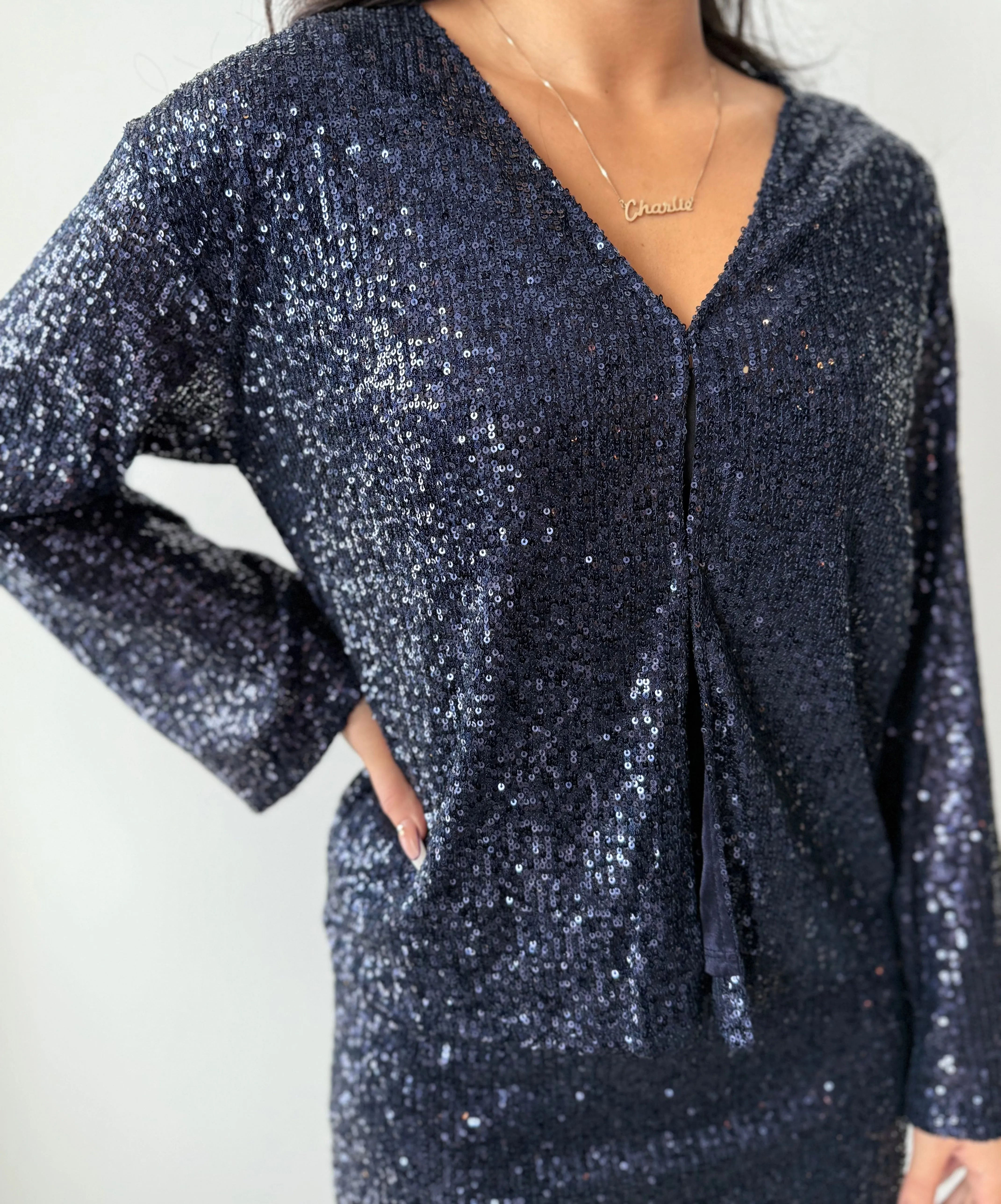 Sky High Sequin Top