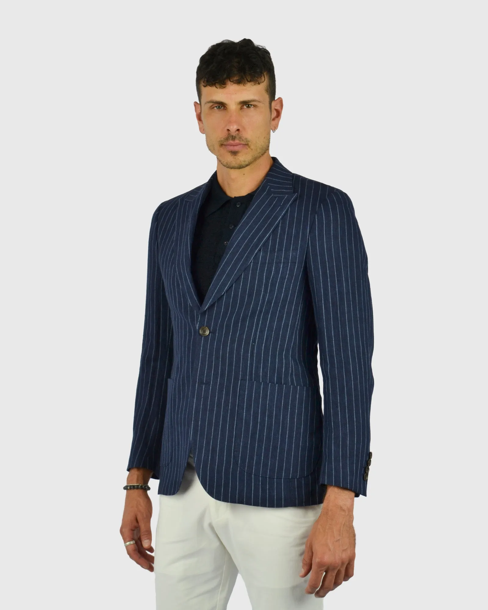 VINCENT & FRANKS VFFJO960-S NAVY STRIPE JACKET